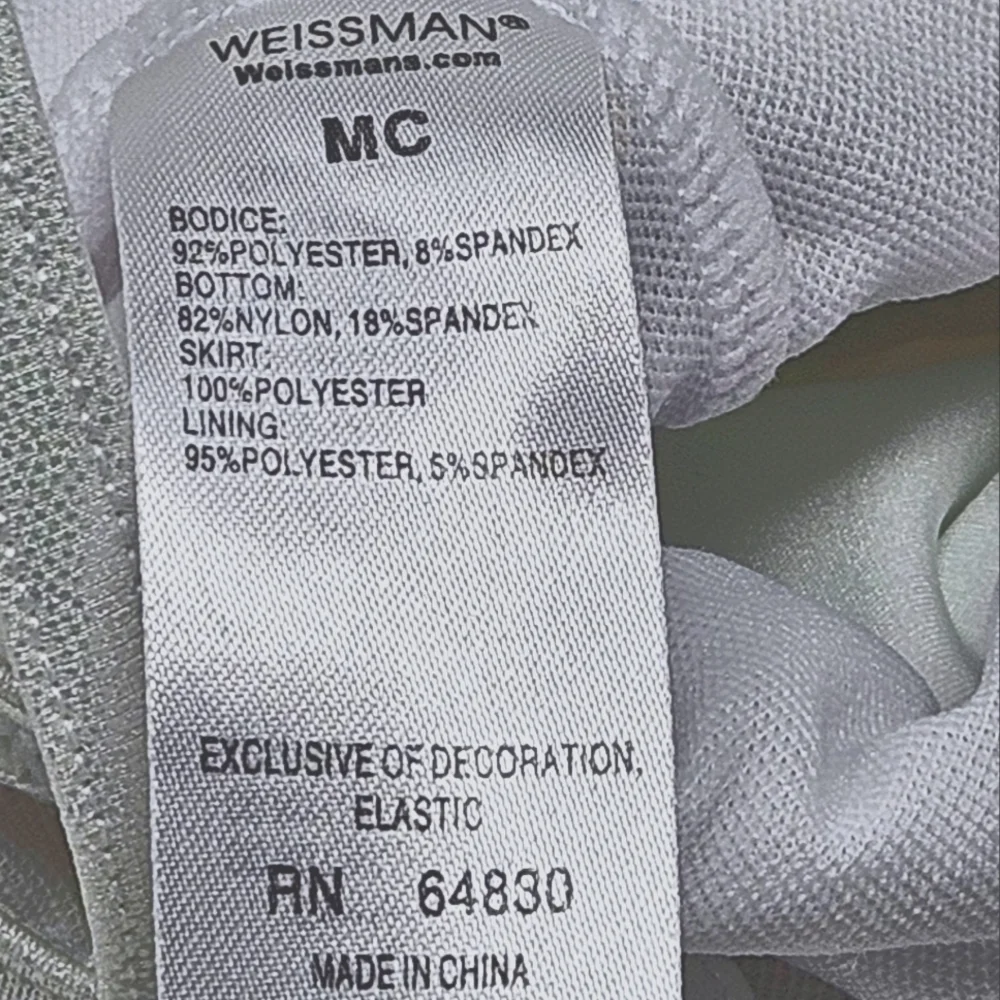 Weissman Dance Costume Size MC White Gold Recital Halloween Princess Ballet Tap